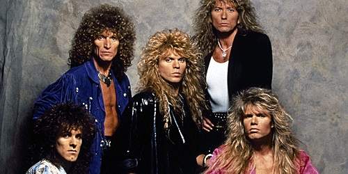Whitesnake in the mid to late 1980s fluffy poodle hair David Coverdale